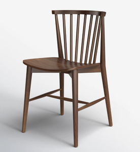 Chaise de salle à manger moderne du milieu du siècle en frêne massif à prix abordable, avec dossier de restaurant vintage, style Windsor commercial pour la maison - Product Image 4