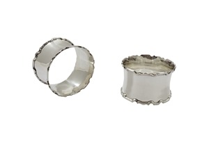 Anneau de serviette en aluminium plaqué argent, design moderne, personnalisable, durable, respectueux de l'environnement, découpé au laser, pour les fêtes et les mariages - Product Image 5