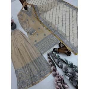 Conjunto Sharara de Trabajo Artesanal para Mujer, Elegante para Fiestas - Product Image 6