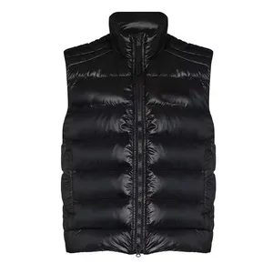 Chaqueta de Plumón Negra para Hombre, Cuello Alto, Cierre de Cremallera, Resistente al Viento, Informal, para Invierno, Corte Regular, Color Sólido, Exterior de Nailon - Product Image 2