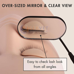 Handmade High Quality Stainless Steel Butterfly <b>Square</b> Eyelash Examination <b>Mirror</b> with Comfortable Grip for Eyelash Extensions - Product Image 6