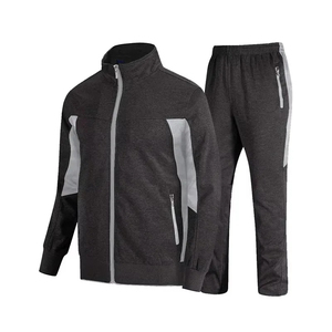 Ensemble de survêtements respirants à manches longues pour hommes, nouvelle mode, vêtements de sport de haute qualité, ensemble deux pièces uni, fabriqué par le fabricant - Product Image 3