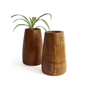 Maceta de Madera Ecológica, Forma Hexagonal, Artesanía de Fábrica, Maceta de Madera Natural Personalizada, Macetas de Jardín, Macetas de Interior - Product Image 4