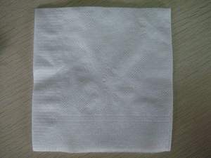 Custom Recycled Disposable 1 Ply White Dinner <b>Tissue</b> Napkins Printed for Hotels & Restaurants Folded in Bag Style - Product Image 4
