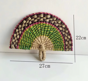 Abanico de mano de hierba marina de Vietnam, tejido a mano, material natural, herramienta de refrigeración, decoración de estilo rústico, recuerdo de boda, artículo de regalo - Product Image 5