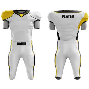 Uniforme de football américain, tissu léger et respirant, respectueux de l'environnement, design personnalisable, logo pour les matchs réguliers, uniforme de football - Product Image 6