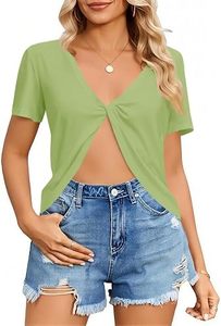 Blusa de verano transpirable con aberturas frontales y negras, sexy, para discoteca, fiesta, sin espalda, top corto, talla grande, en oferta - Product Image 2