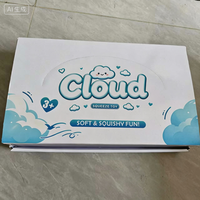 Jouet Squishy Nuage Croustillant 10CM à Rebond Lent avec Son Grincant, Jouet Sensoriel Anti-Stress