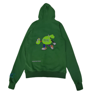 Sweat à capuche zippé intégral personnalisé avec logo brodé en chenille, imprimé, pour homme, style Hip Hop Streetwear décontracté en polaire - Product Image 2