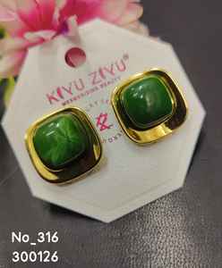 Modernos Pendientes de Acero Inoxidable con Baño de Oro y Diseño Geométrico para Fiestas de Mujeres a la Moda - Product Image 2