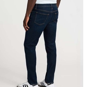 Custom Plain Raw Selvage Denim Jeans Baggy Fit Vintage Heavyweight Straight Leg Black <b>White</b> Cotton Denim <b>Pants</b> for <b>Men</b> - Product Image 2