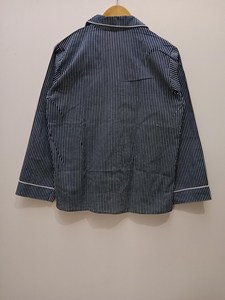 Conjunto de Pijama de Manga Larga a Rayas Azul Marino para Mujer, Corte Clásico, Largo Completo, 100% Algodón, Ropa de Dormir con Botones al Frente - Product Image 6