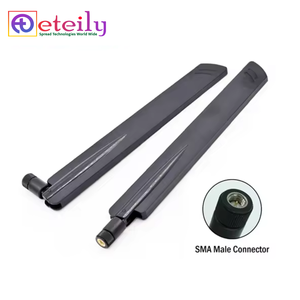 ETEILY Heavy Duty GSM 8dBi Antena de paleta de pato de goma Cuerpo rígido con conector SMA (M) Antena de comunicación móvil Made India - Product Image 1