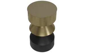 Mesa de centro moderna minimalista Solace con tapa de vidrio templado y estructura de metal para muebles de sala de estar - Product Image 6