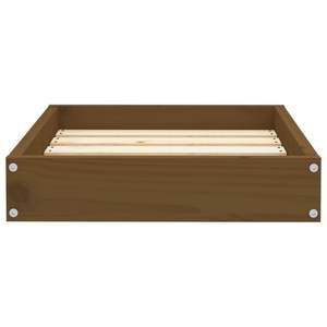 Lit pour chien en bois de pin massif brun miel durable 20,3 x 17,3 x 3,5 pouces, un lit confortable pour votre ami à fourrure - Product Image 4