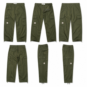 Prêt à expédier – Pantalon cargo en toile sergé pour hommes et femmes, fabriqué au Bangladesh, coupe droite, multi-poches, vente en gros, lot en stock, vente en vrac - Product Image 6