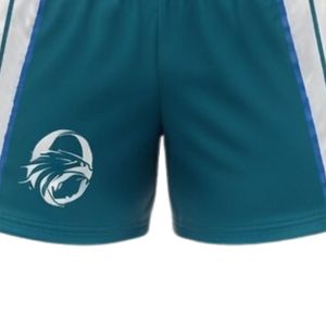 Conjunto de Camiseta y Pantalones Cortos de Netball Sublimados en Verde Azulado y Blanco para Hombre, Uniforme Deportivo Ligero de Poliéster con Paneles Laterales, Ropa de Entrenamiento para Equipo - Product Image 6