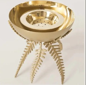 Luxury Metal Eco-Friendly Incense Burner | Decorative Leaf Stand <b>Bakhoor</b> Burner | Modern <b>Oud</b> Incense Holder for Summer Spring - Product Image 3