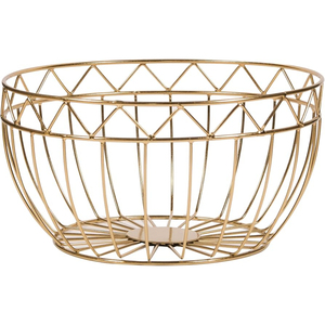 Luxury Gold Wire Fruit Basket Modern Iron Art <b>Storage</b> Bowl for Kitchen Decorative Metal Wire Organizer for Fruits and <b>Vegetables</b> - Product Image 1