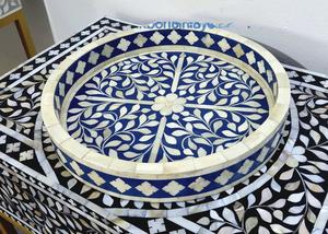 Bandeja Feng Shui de Lujo Hecha a Mano con Incrustaciones de Hueso Ecológicas, Diseño Decorativo Elegante, Calidad Premium para Servir en el Hogar y la Cocina - Product Image 3