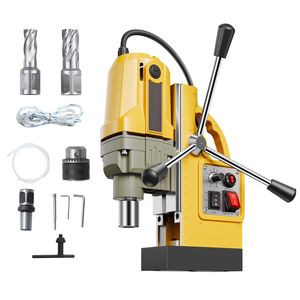 Trapano Magnetico 1200W, Diametro di Foratura 1.6, 2810 Lbf, Velocità Variabile Elettrica, 2 Punte per Foratura, Motore 1200W, Trapano per Foratura 1.6 - Product Image 1