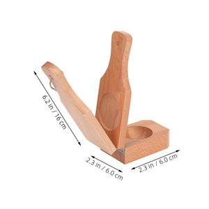 Casse-noix en bois artisanal, décortiqueur manuel de noix, outil de brisage de noix en bois, ouvre-noix de cuisine pour noix, noisettes et pecans - Product Image 5