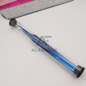 Pinzas para Extensión de Pestañas de Color Azul Plasma, Ángulo de 90 Grados, Acero Inoxidable Sólido con Empaque de Tubo de Plástico - Product Image 4