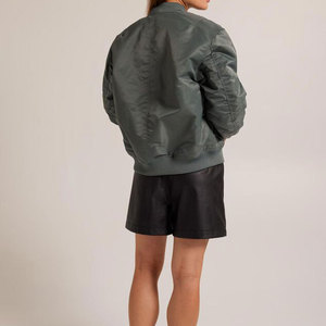 OEM Service Lightweight Women Bomber <b>Jacket</b> Stylish Daily Outfit Women Nylon Material Zipper Autumn Bomber <b>Jackets</b> - Product Image 3