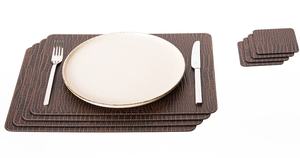 Premium Leather <b>Table</b> Mat Wholesale Heat Resistant Waterproof <b>Placemats</b> Luxury Restaurant <b>Table</b> <b>Runner</b> LPM-0003B - Product Image 5