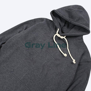 Sudadera con Capucha para Hombre, 100% Algodón, Diseño Vintage con Efecto Desgastado, Estampado a Cuadros, Lavado Ácido, Manga Larga, Talla Grande, con Pedrería - Product Image 6