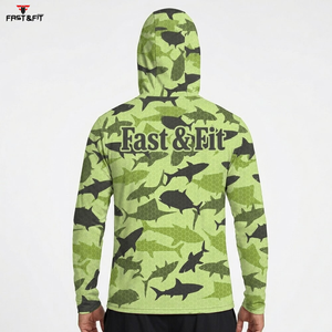 Camisetas de Pesca para Hombre con Protección Solar, Diseño Sublimado en Tela 100% Poliéster, Manga Larga y Capucha - Product Image 2