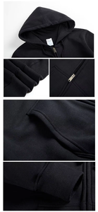 Sudaderas con Capucha Extra Grandes de Alta Calidad, de Algodón Grueso, con Cierre, de 600g - Product Image 4