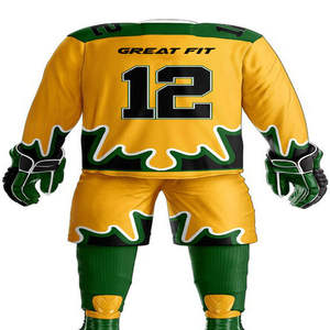 ชุดยูนิฟอร์มฮอกกี้น้ำแข็งดีไซน์ล่าสุด ขายดีที่สุด 100% คุณภาพสูง น้ำหนักเบา ชุดพรีเมียมสำหรับผู้ชาย - Product Image 2