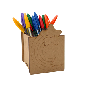 ที่ใส่ปากกา MDF รูปทรงดาว สายรุ้ง งานเลเซอร์ ของที่ระลึก ของพรีเมี่ยม ที่ใส่ปากกาสำนักงาน ที่ใส่ปากกาธุรกิจ - Product Image 1