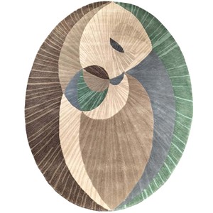 Alfombra Contemporánea Abstracta de Diseño Irregular, Hecha a Mano con Lana, para Sala de Estar o Dormitorio - Product Image 4