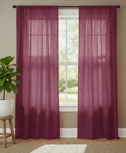 Cortinas de Algodón Sólido Estilo Bohemio con Bolsillos para Varillas, Alto Nivel de Sombreado, Características Ecológicas para Hogar, Hotel, Oficina - Para Todas las Estaciones - Product Image 2
