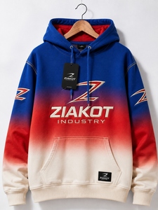 Vente en gros directe ZIAKOT INDUSTRY – Sweat-shirt à capuche sportif tendance, personnalisé, dégradé rouge et blanc, le plus vendu - Product Image 1