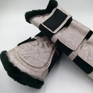 Ensemble de tapis de selle de dressage et polyvalent 2025 personnalisé en coton écologique avec bandages en polaire pour la compétition équestre - Product Image 2