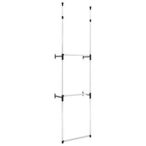 ระบบตู้เสื้อผ้าแบบยืดหดได้ ทำจากอะลูมิเนียมพลาสติก สีเงินและสีดำ - Product Image 2