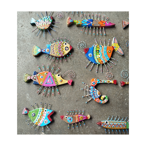 Eco Friendly Hand-Painted Wooden <b>Fish</b> For Sustainable Living And Decoration - Product Image 1