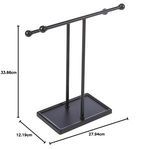 Metallic Wall Mounted Double T Hand Towel and Accessories Stand Towel Holder for Bath Towel <b>Bathroom</b> Accessories At Lowest Price - Product Image 1