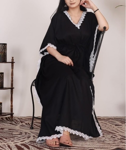 New 2026 Dubai Beautiful Black Breathable Turkish Style Polyester Floor Length Women's Abaya Islamic Clothing for Saudi Arabia - Product Image 6