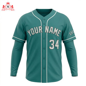 Ensemble uniforme de baseball vert pour homme avec pantalon blanc, en polyester respirant pour adultes - Product Image 6