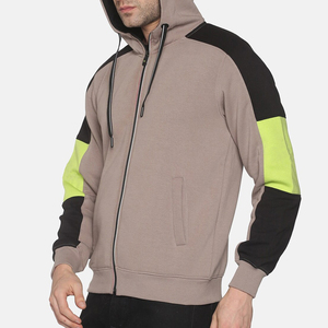 Sweat-shirts à capuche zippés pour hommes en polyester-coton épais et respirant, pour l'hiver, vente en gros, couleur et taille personnalisables, service OEM - Product Image 4