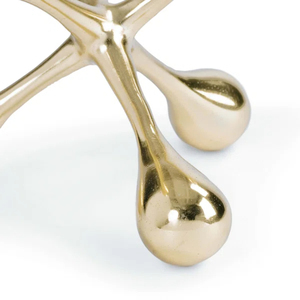 Sculpture moderne en métal argenté, objet décoratif d'art contemporain pour la maison, le bureau ou la table, figurine en métal. - Product Image 4