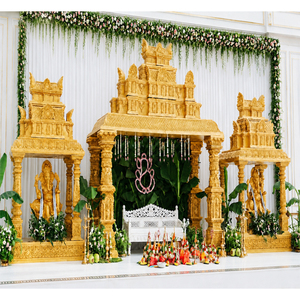 Decoración Tradicional del Mandap para Bodas en el Templo de Tirupati, Compre Decoración Personalizada del Mandap Manavarai de Estilo Tradicional del Sur de la India - Product Image 1