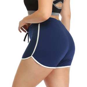 Shorts pour femmes en coton et lin, couleur unie, boutons, taille élastique, coupe droite, mode, avec poches, taille mi-haute - Product Image 3