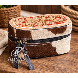 Produits Tendances 2026 : Étui de Voyage de Luxe en Cuir Façonné à la Main pour Bijoux – Boîte de Rangement pour Colliers, Bagues et Boucles d'Oreilles - Product Image 1
