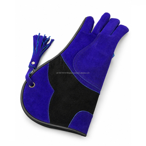 High Quality Thermal Outdoor Suede Leather Falconry <b>Gloves</b> 35cm Durable Double Layer Cotton Lining <b>Touchscreen</b> - Product Image 2