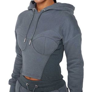 Chándal informal holgado para mujer, personalizado con estampado, tejido de punto sólido con patrón bordado - Product Image 3